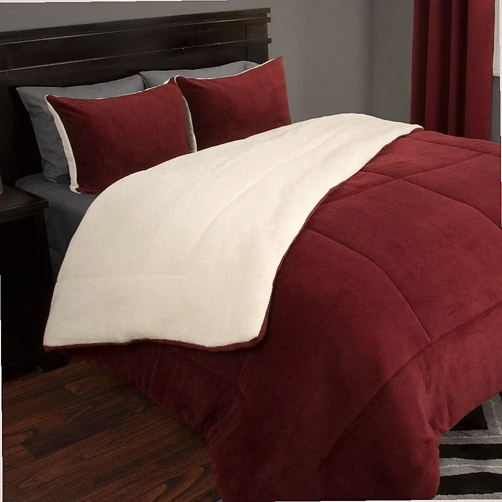 3Pc King Size Comforter Set Bedspread with Pillow Shams All Seasons Bedding Set