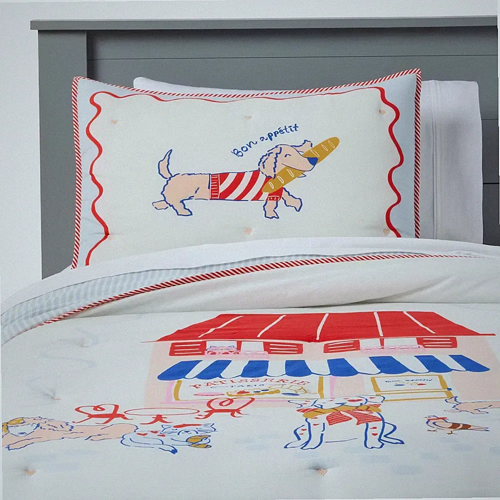 Full/Queen Patisserie Scene Kids' Comforter Set - Pillowfort